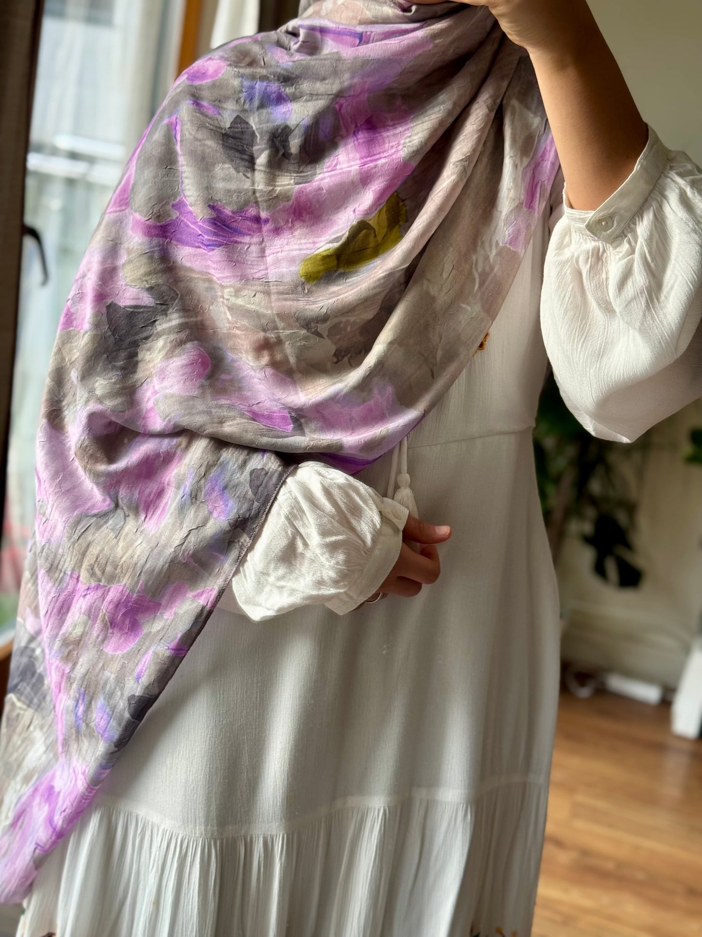 Printed Hijabs - Watercolor collection- Pink