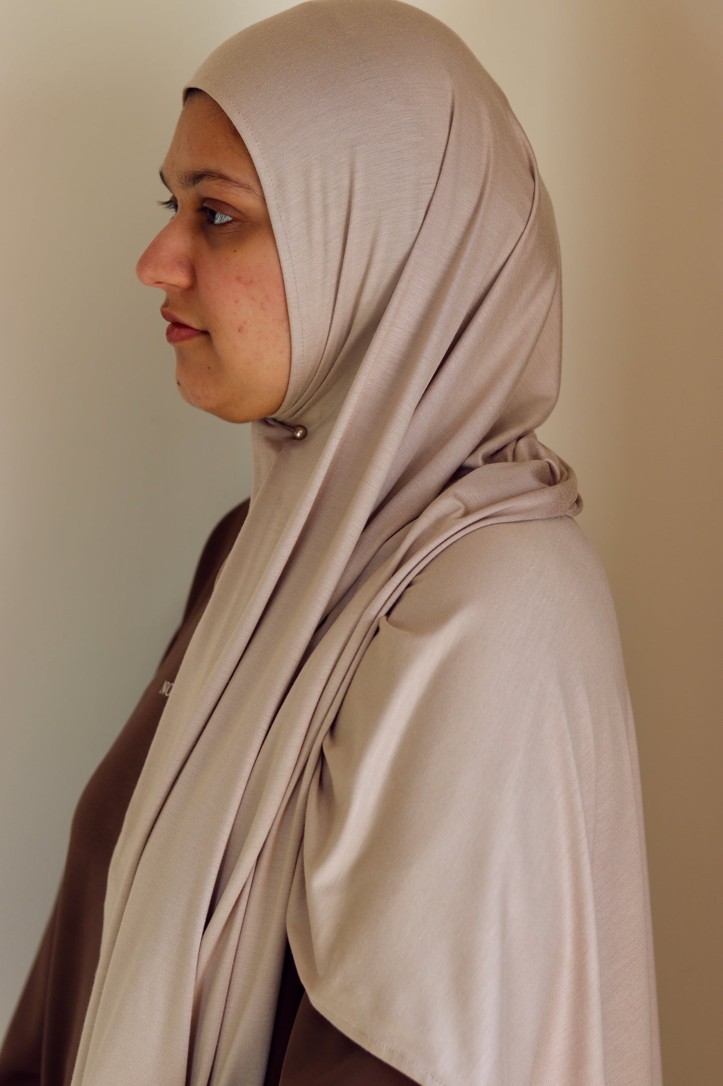 Bamboo Jersey Hijab- Beige