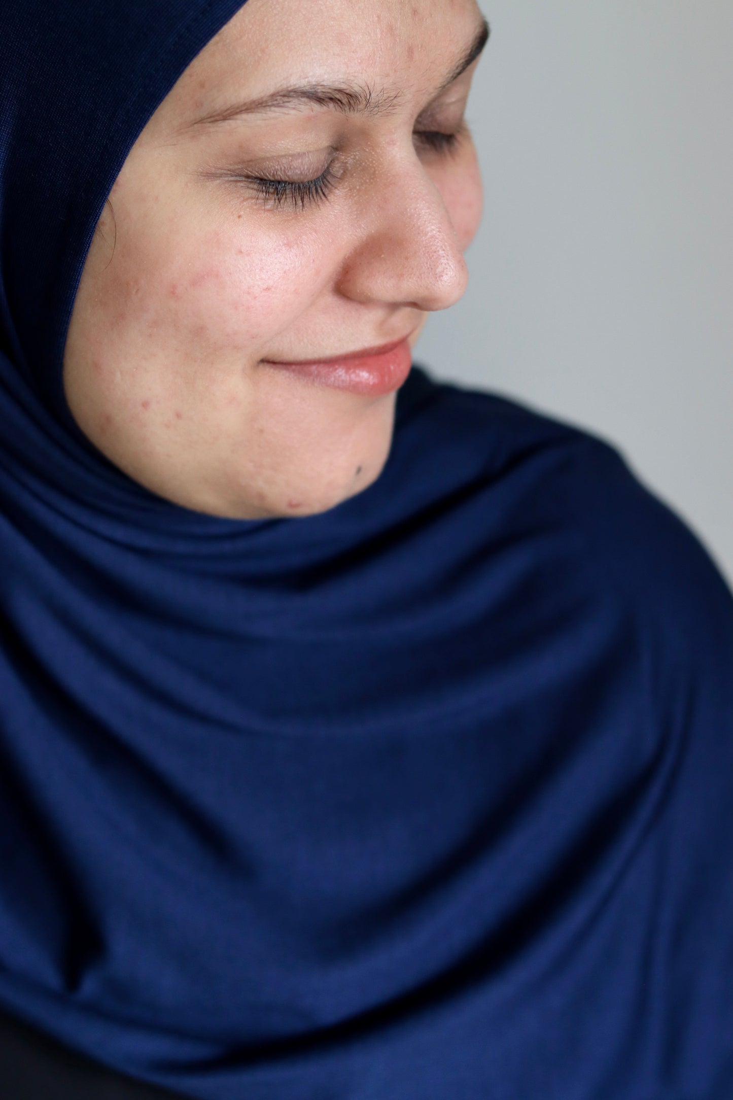 Bamboo Jersey Hijab - Navy