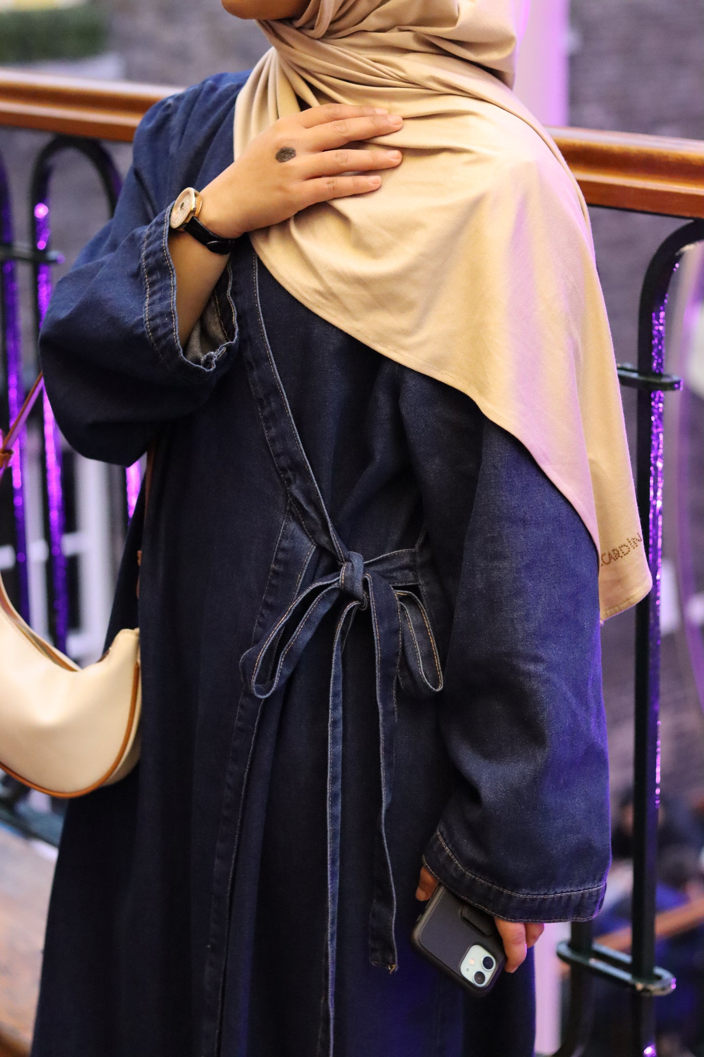 Effortlessly Chic Denim Wrap Dress