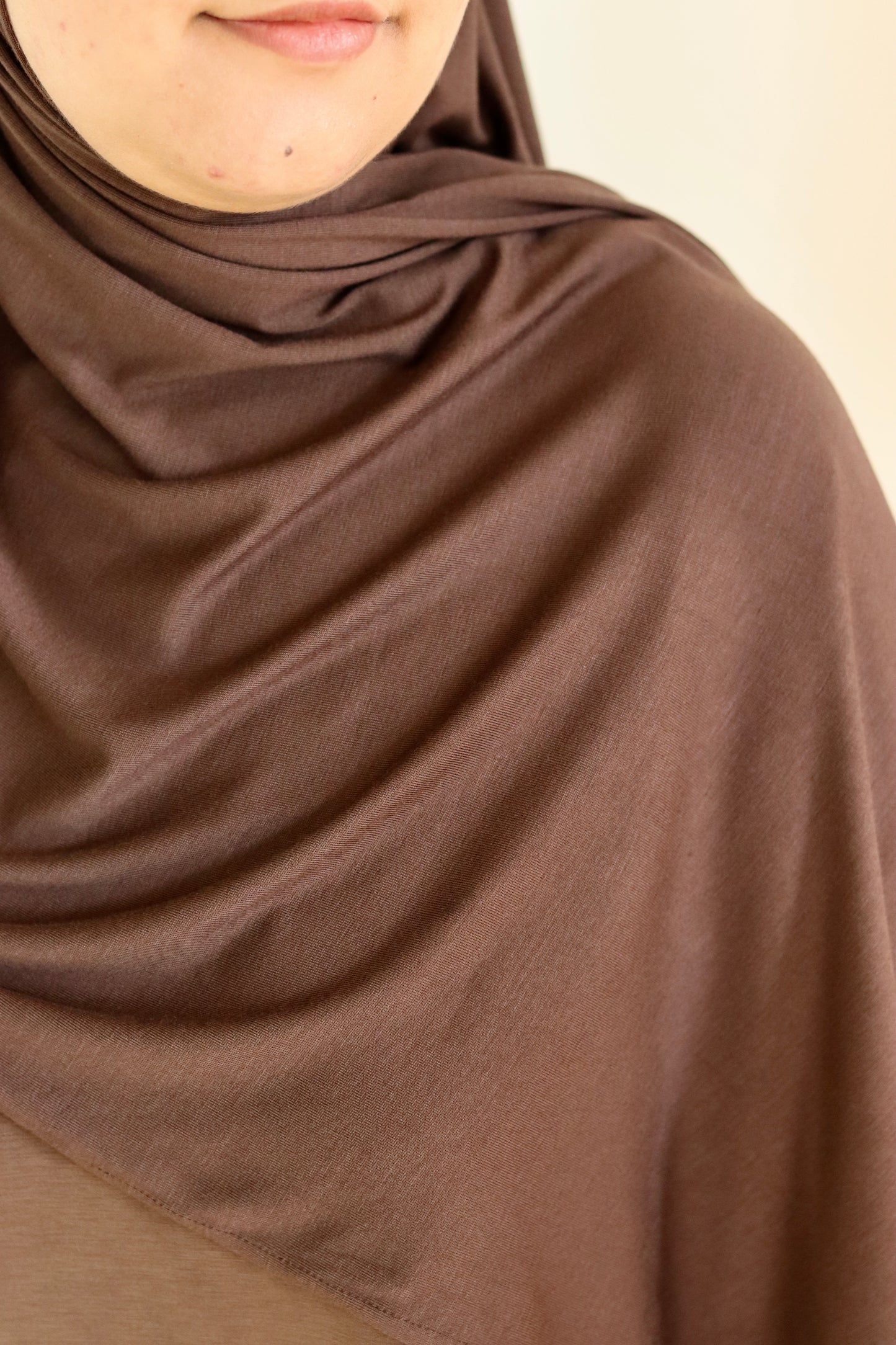 Bamboo Jersey Hijab - Coffee
