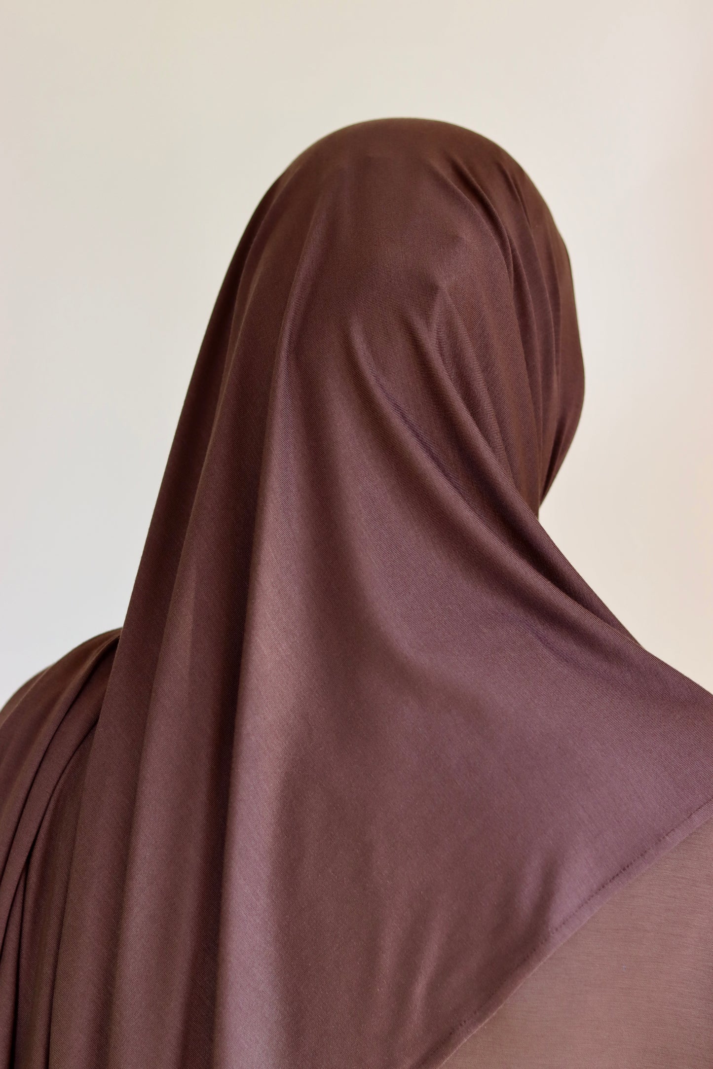 Bamboo Jersey Hijab - Coffee