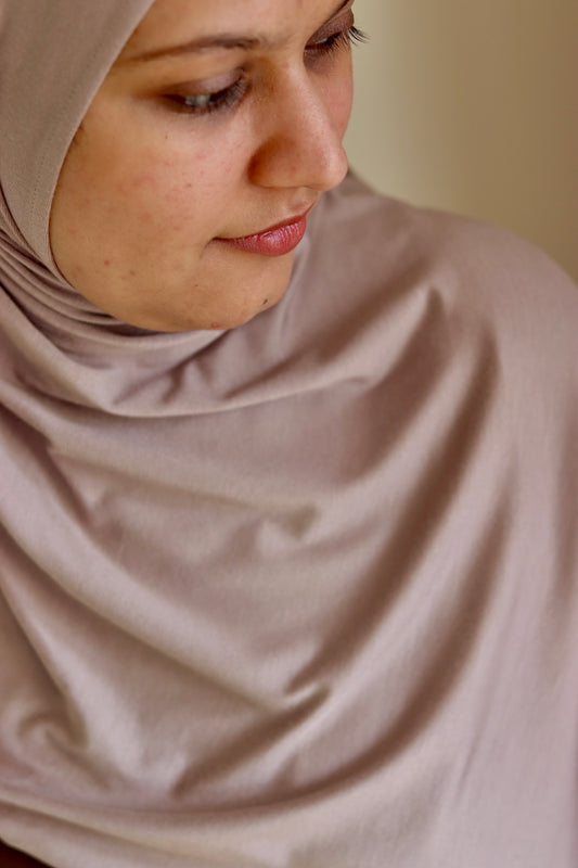 Bamboo Jersey Hijab - Mink
