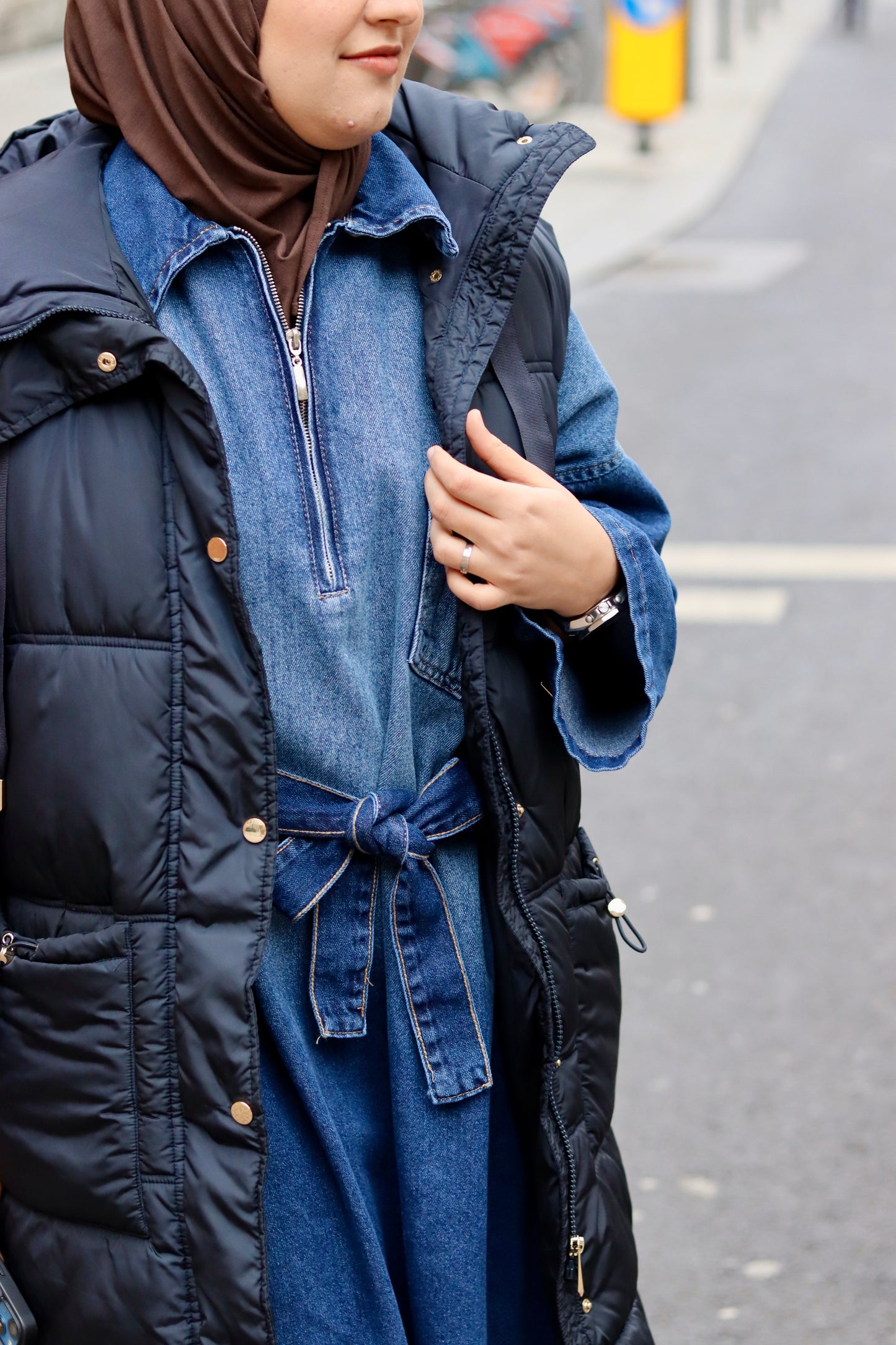 Ombre Denim Maxi Dress – Effortless Elegance Meets Comfort