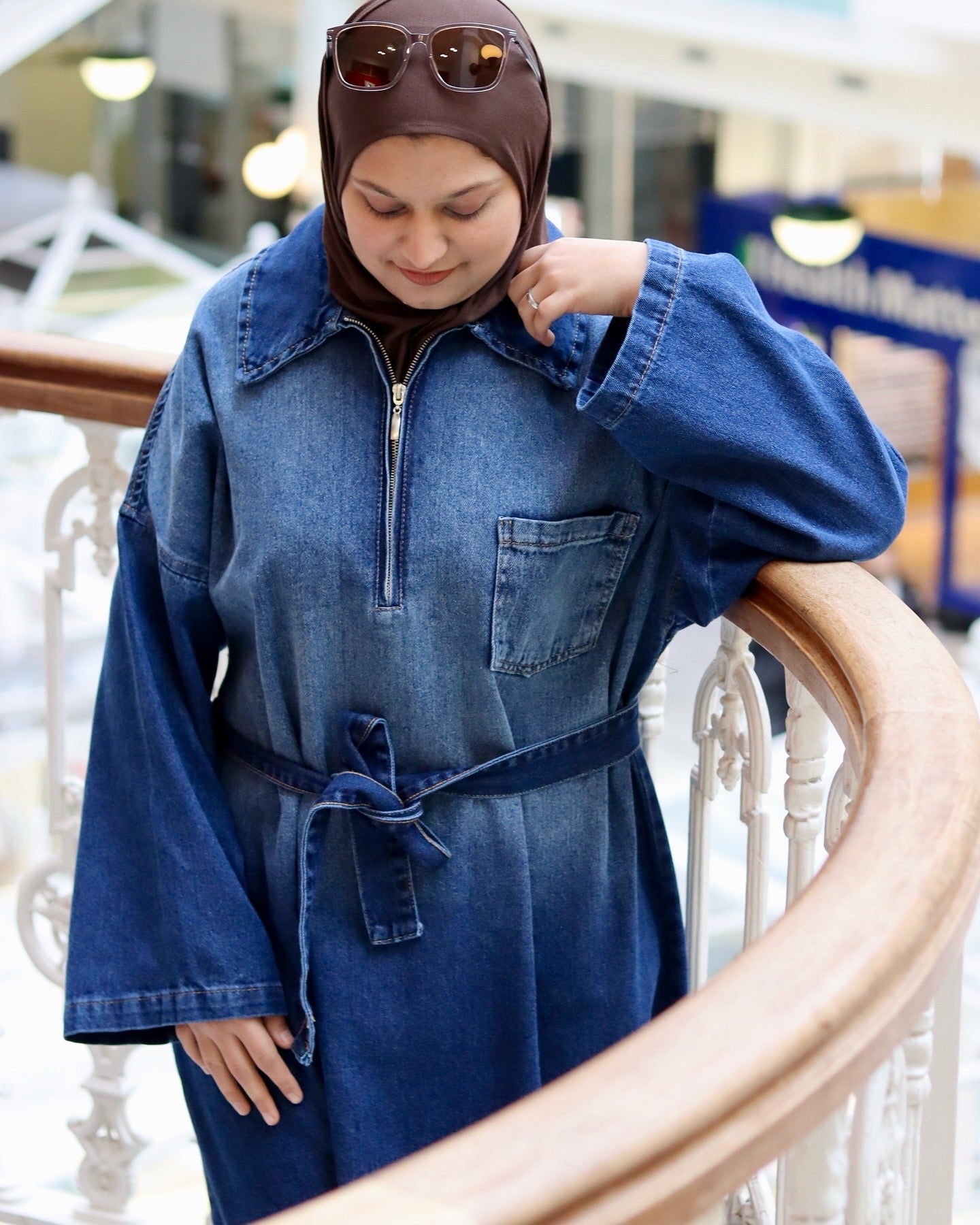 Ombre Denim Maxi Dress – Effortless Elegance Meets Comfort