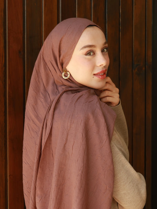 Crinkle Modal - Dusty Brown